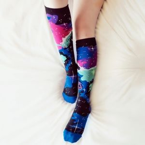 galaxy knee high socks